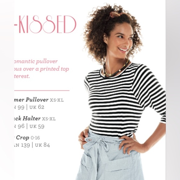 CAbi black and white striped tee size small - Picture 1 of 4